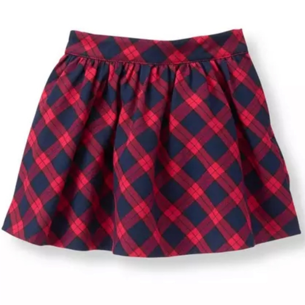 Janie and Jack 2T girls red & navy plaid skirt